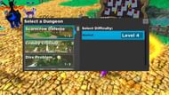 Dungeons and towers give experience in a short time (Image via Roblox)